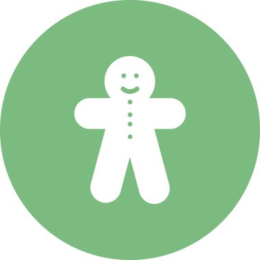 Zencefilli bisküvi. Web simgesi basit illüstrasyon