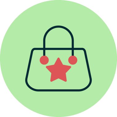 el çantası simgesi vektör illüstrasyon 