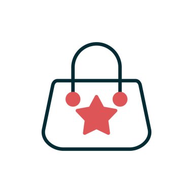 el çantası simgesi vektör illüstrasyon 