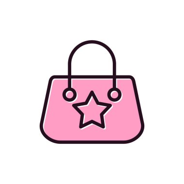 el çantası simgesi vektör illüstrasyon 