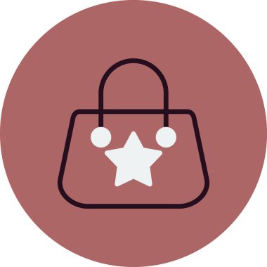 el çantası simgesi vektör illüstrasyon 