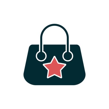 el çantası simgesi vektör illüstrasyon 