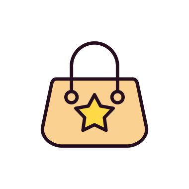 el çantası simgesi vektör illüstrasyon 