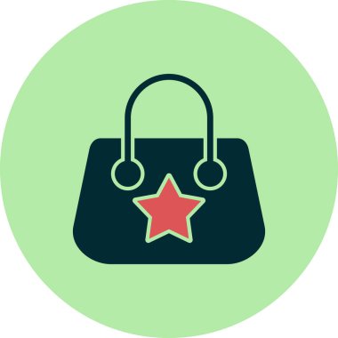 el çantası simgesi vektör illüstrasyon 