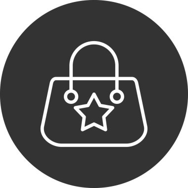 el çantası simgesi vektör illüstrasyon 