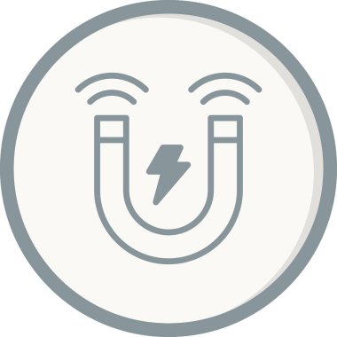 Mıknatıs Web simgesi vektör illüstrasyonu