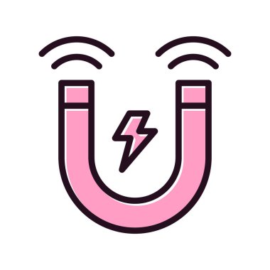 Mıknatıs Web simgesi vektör illüstrasyonu