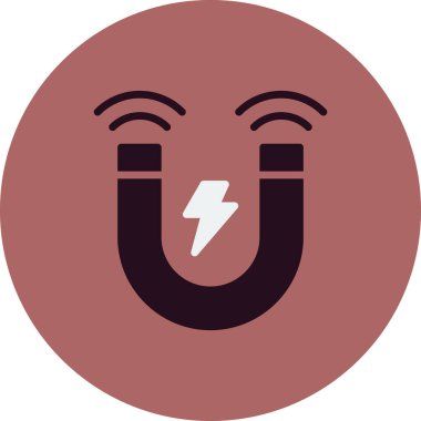 Mıknatıs Web simgesi vektör illüstrasyonu