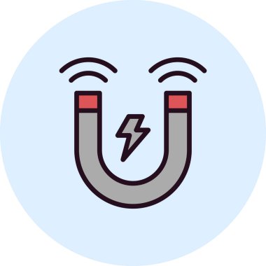 Mıknatıs Web simgesi vektör illüstrasyonu