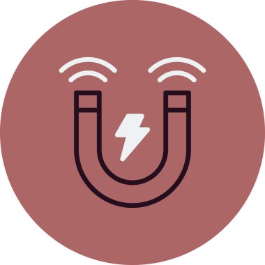 Mıknatıs Web simgesi vektör illüstrasyonu