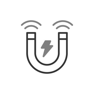 Mıknatıs Web simgesi vektör illüstrasyonu