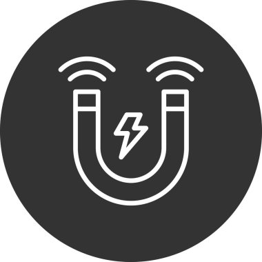 Mıknatıs Web simgesi vektör illüstrasyonu