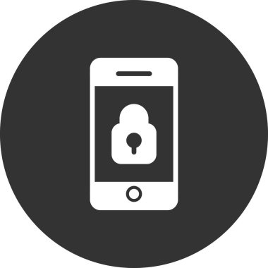 Cep telefonu simgesi, düz vektör çizimi