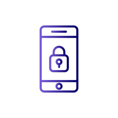 Cep telefonu simgesi, düz vektör çizimi