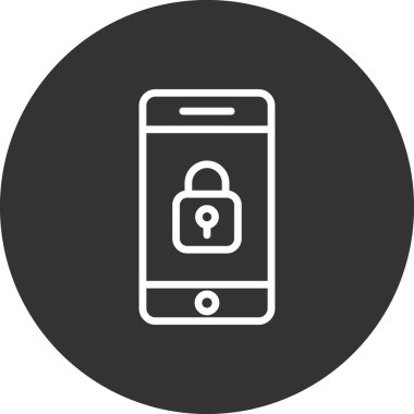 Cep telefonu simgesi, düz vektör çizimi