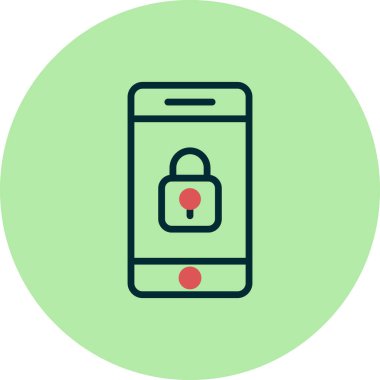 Cep telefonu simgesi, düz vektör çizimi