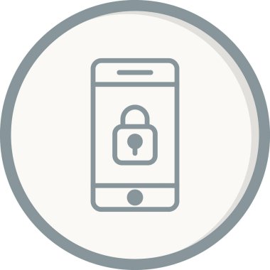 Cep telefonu simgesi, düz vektör çizimi