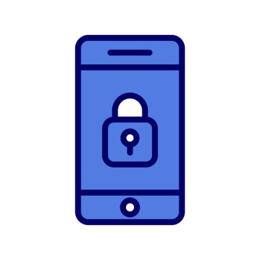 Cep telefonu simgesi, düz vektör çizimi