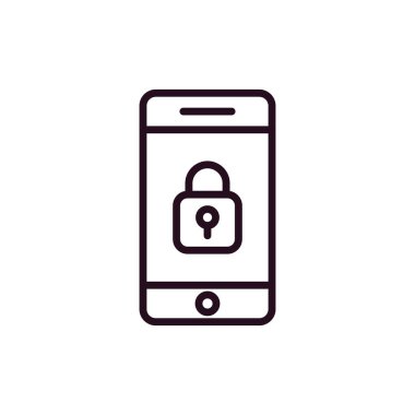 Cep telefonu simgesi, düz vektör çizimi