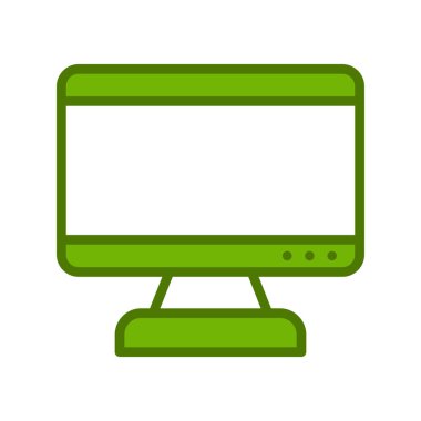 bilgisayar monitörü vektör simgesi