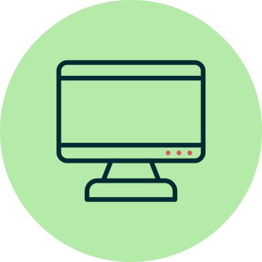 bilgisayar monitörü vektör simgesi