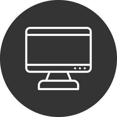 computer monitor vector web  icon