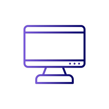 bilgisayar monitörü vektör simgesi