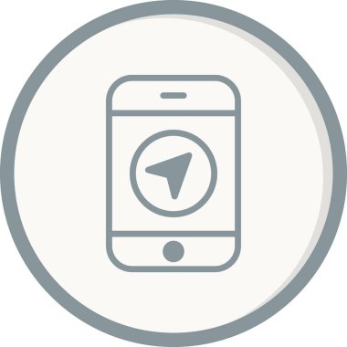 Web ve grafik tasarımınız için beyaz arkaplanda cep telefonu simgesi izole edildi