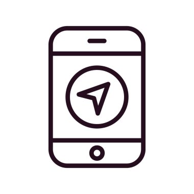 cep telefonu simgesi vektör çizimi, gezinme