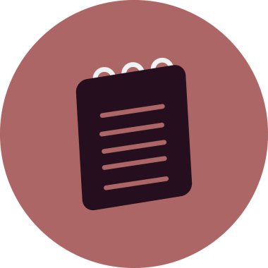 Basit simge vektör illüstrasyonunu not et 