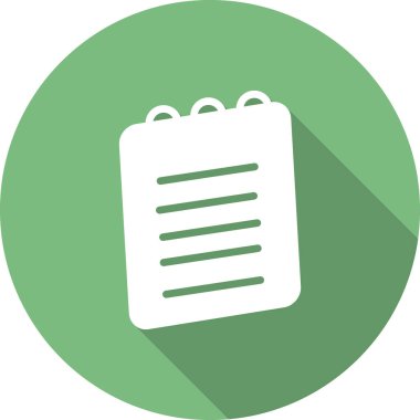 Basit simge vektör illüstrasyonunu not et 