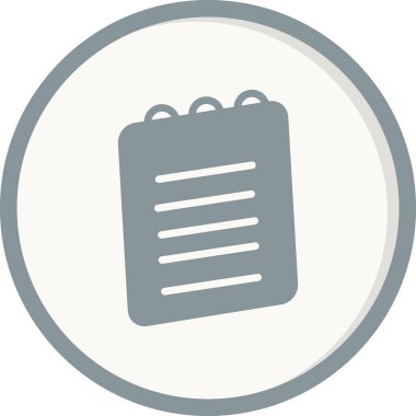 Basit simge vektör illüstrasyonunu not et 