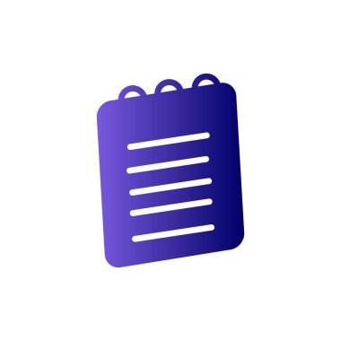 Basit simge vektör illüstrasyonunu not et 