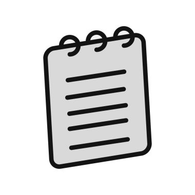 Basit simge vektör illüstrasyonunu not et 