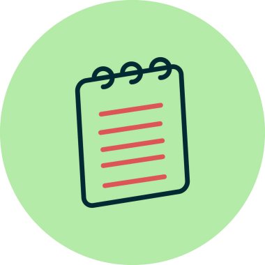 Basit simge vektör illüstrasyonunu not et 