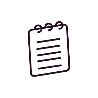 Basit simge vektör illüstrasyonunu not et 