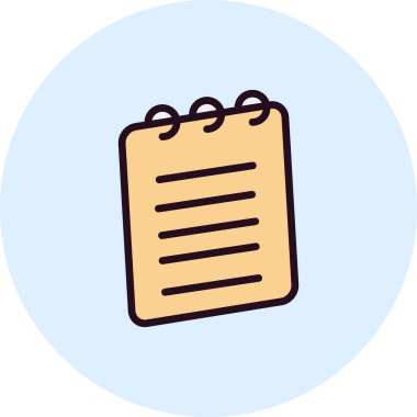 Basit simge vektör illüstrasyonunu not et 