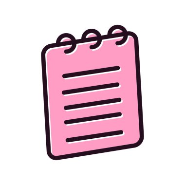 Basit simge vektör illüstrasyonunu not et 