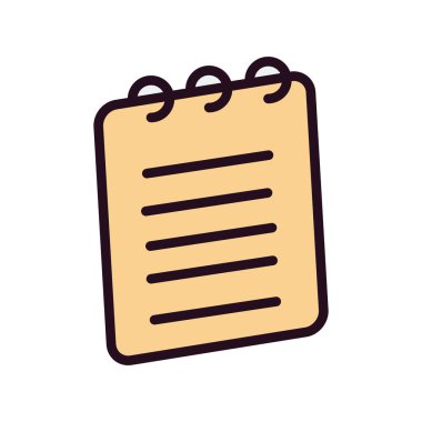 Basit simge vektör illüstrasyonunu not et 