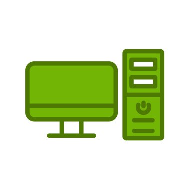 Bilgisayar simgesi, basit vektör illüstrasyonu