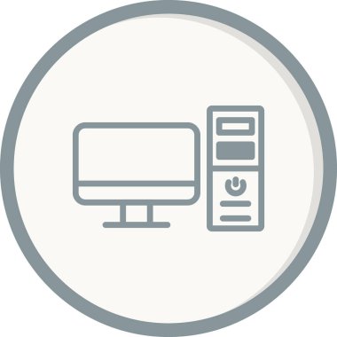 Bilgisayar simgesi, basit vektör illüstrasyonu