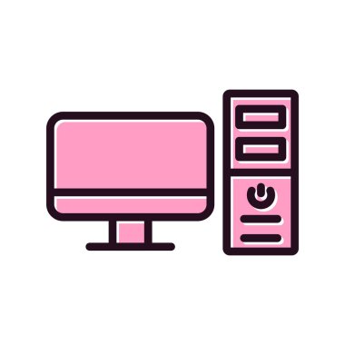 Bilgisayar simgesi, basit vektör illüstrasyonu