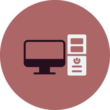 Bilgisayar simgesi, basit vektör illüstrasyonu