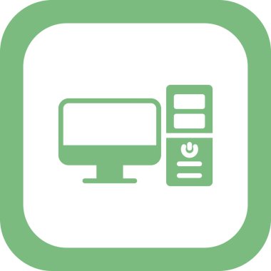 Bilgisayar simgesi, basit vektör illüstrasyonu