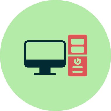 Bilgisayar simgesi, basit vektör illüstrasyonu