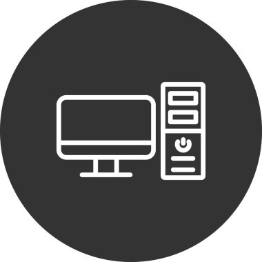 Bilgisayar simgesi, basit vektör illüstrasyonu