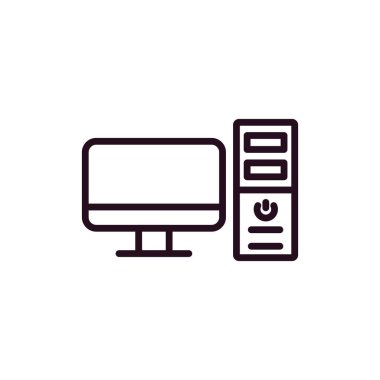 Bilgisayar simgesi, basit vektör illüstrasyonu