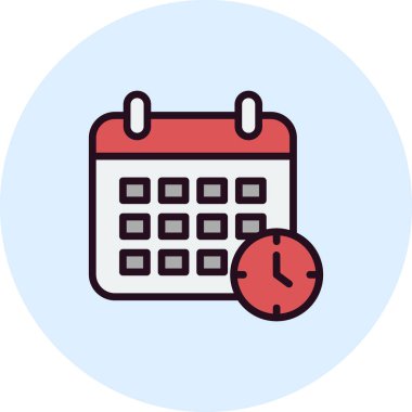 takvim vektörü ince çizgi simgesi