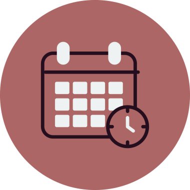 takvim vektörü ince çizgi simgesi