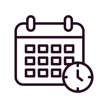 takvim vektörü ince çizgi simgesi